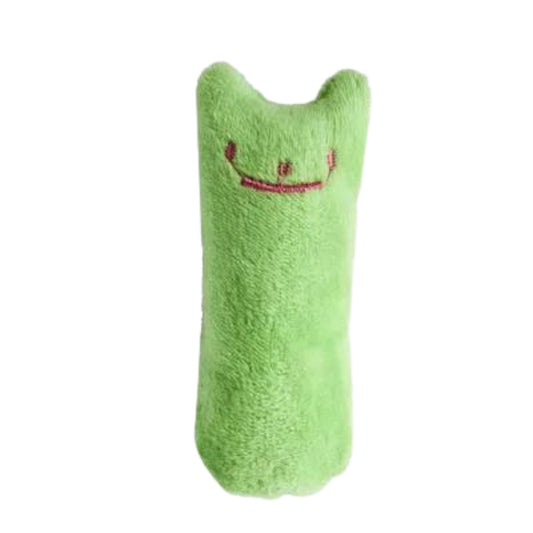 Green Teeth Grinding Catnip Toys Funny Interactive Plush Cat Toy Pet Kitten Chewing Vocal Toy Claws Thumb Bite Cat Mint - TrendyPet's Zone