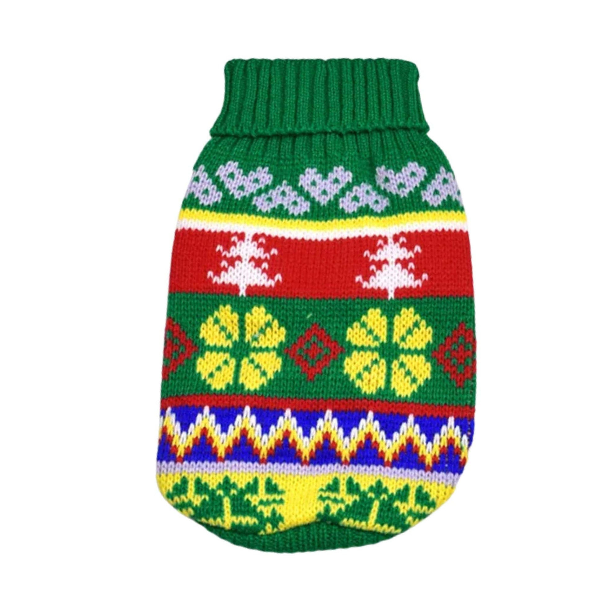 Green Warm Knitted Pet Dogs Cats Sweater Winter Clothes - TrendyPet's Zone