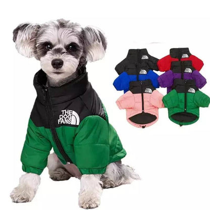 Green Warm Stylish Dog Windproof Snow Cold Weather Coats Jackets for Puppies Small Medium Large Dogs - TrendyPet's Zone