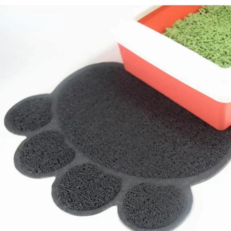 Pink waterproof pet litter mat from TrendyPet's Zone, non-slip PVC with high resilience fiber for trapping cat litter.