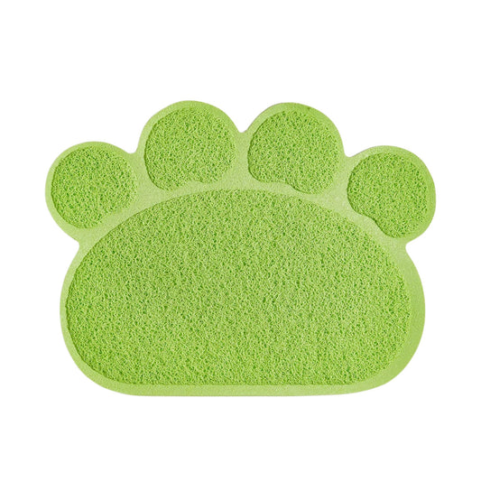 Green waterproof pet litter mat by TrendyPet's Zone, non-slip PVC fiber trap pad for cats and small dogs.