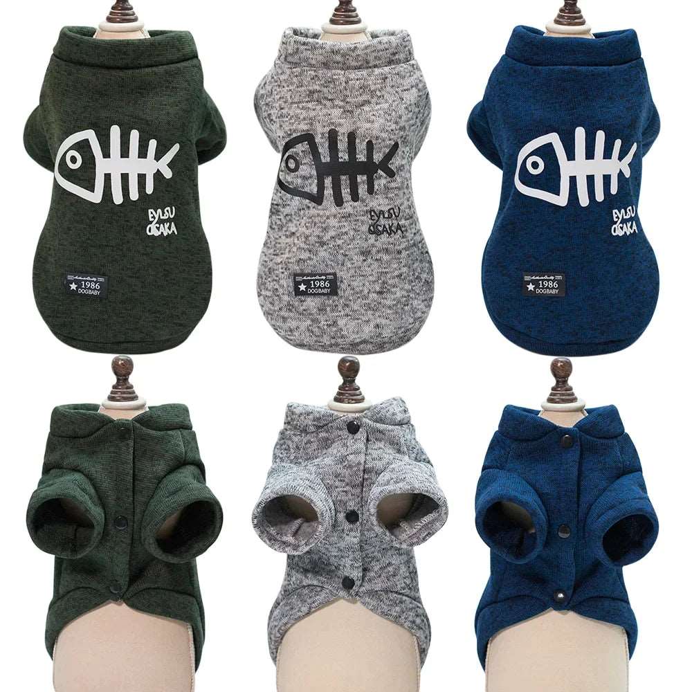Green Winter Clothes For Small Medium Pet Cat Dog Clothing Hoodies Outfits Coats Jackets Costumes Sweatshirts - TrendyPet's Zone