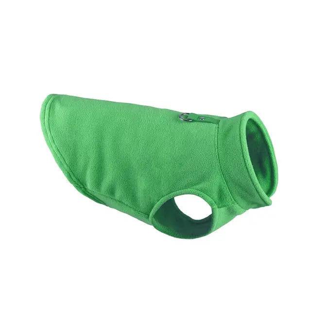 Green Winter Fleece Pet Dog Clothes Puppy Costumes Jacket Vest - TrendyPet's Zone