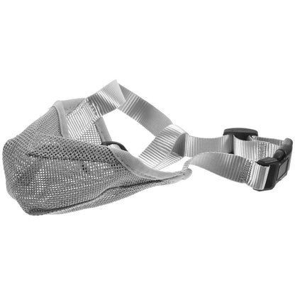 Grey Adjustable Breathable Dog Mesh Muzzle Anti-Barking Accessory TrendyPet's Zone