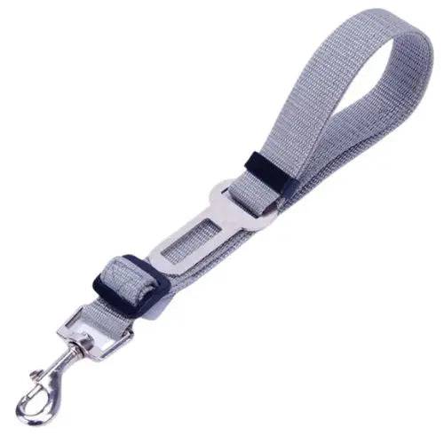 Grey Base Model Pet Supplies Car Seat Belt Dog Seat Belt Dog Leash Vehicle Belt Adjustable Cushioning Elastic Reflective Safety Rope for Dog Cat - TrendyPet's Zone
