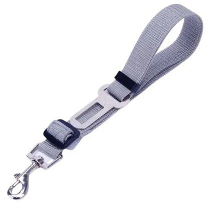Grey Base Model Pet Supplies Car Seat Belt Dog Seat Belt Dog Leash Vehicle Belt Adjustable Cushioning Elastic Reflective Safety Rope for Dog Cat - TrendyPet's Zone