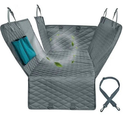 Grey Dog Car Seat Cover Waterproof Pet Travel Dog Carrier Hammock Car Rear Back Seat Protector Mat Safety Carrier For Dogs - TrendyPet's Zone