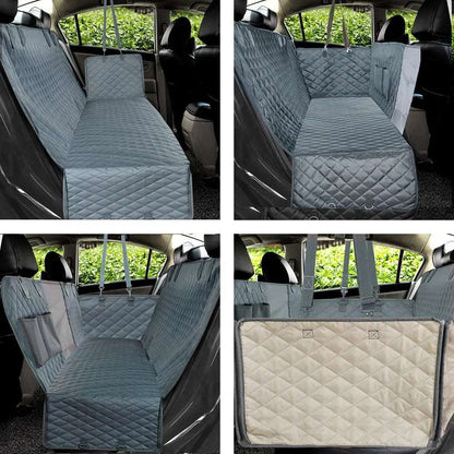 Grey Dog Car Seat Cover Waterproof Pet Travel Dog Carrier Hammock Car Rear Back Seat Protector Mat Safety Carrier For Dogs - TrendyPet's Zone