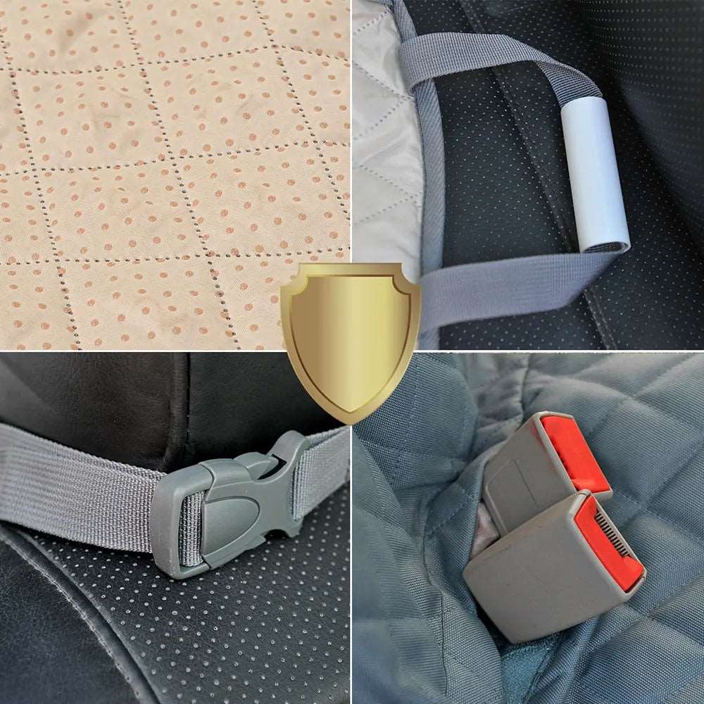 Grey Dog Car Seat Cover Waterproof Pet Travel Dog Carrier Hammock Car Rear Back Seat Protector Mat Safety Carrier For Dogs - TrendyPet's Zone