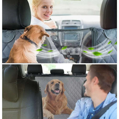 Grey Dog Car Seat Cover Waterproof Pet Travel Dog Carrier Hammock Car Rear Back Seat Protector Mat Safety Carrier For Dogs - TrendyPet's Zone