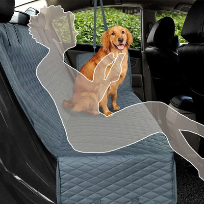 Grey Dog Car Seat Cover Waterproof Pet Travel Dog Carrier Hammock Car Rear Back Seat Protector Mat Safety Carrier For Dogs - TrendyPet's Zone
