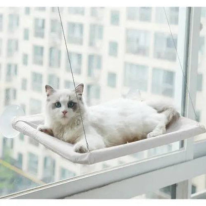 Grey Hanging Cat Bed Pet Cat Hammock Aerial Cats Bed House Kitten Climbing Frame Sunny Window Seat Nest Bearing 20kg Pet Accessories - TrendyPet's Zone