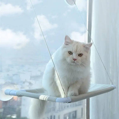 Grey Hanging Cat Bed Pet Cat Hammock Aerial Cats Bed House Kitten Climbing Frame Sunny Window Seat Nest Bearing 20kg Pet Accessories - TrendyPet's Zone