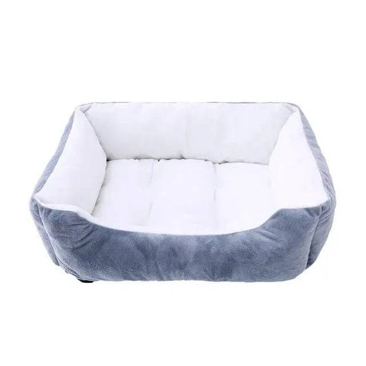 Grey Pet Cat Dog Bed Cushion Square Soft Plush Kennel Dog Bed for Small Medium Dogs Cat Puppy Accessories Pet Sleep House Waterproof TRENDYPET'S ZONE