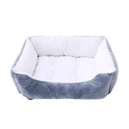 Grey Pet Cat Dog Bed Cushion Square Soft Plush Kennel Dog Bed for Small Medium Dogs Cat Puppy Accessories Pet Sleep House Waterproof - TrendyPet's Zone