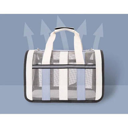 Haze blue Pet Carrying Bag Large Capacity Portable Breathable Shoulder Bag For Outdoor Use Suitable For All Seasons - TrendyPet's Zone