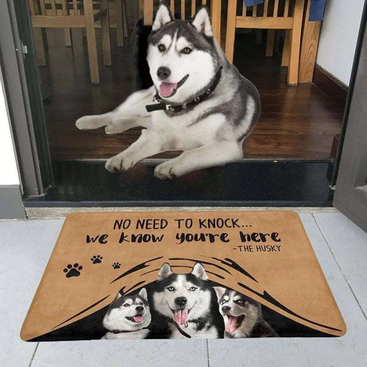 Husky Doormat Pet Dog Husky 3D Printed My Dog Doormat Non Slip Door Floor Mat Decor Porch Doormat TRENDYPET'S ZONE