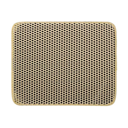 Khaki Pet Cat Litter Mat Waterproof EVA Double Layer Trapping Kitten Litter Box Mat Clean Pad Products - TrendyPet's Zone