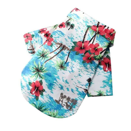Lake Blue Pet Hawaiian Beach Style T-Shirts Thin Breathable Summer Clothes for Small Dog Puppy Pet Cat Kitten Vest - TrendyPet's Zone