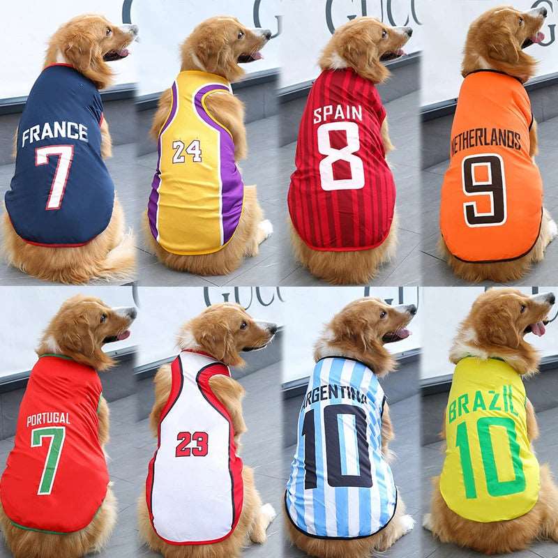 Lakers Pet Clothes Dog Sport Jersey Clothes for Summer Apparel Basketball Clothing Puppy T-Shirts - TrendyPet's Zone