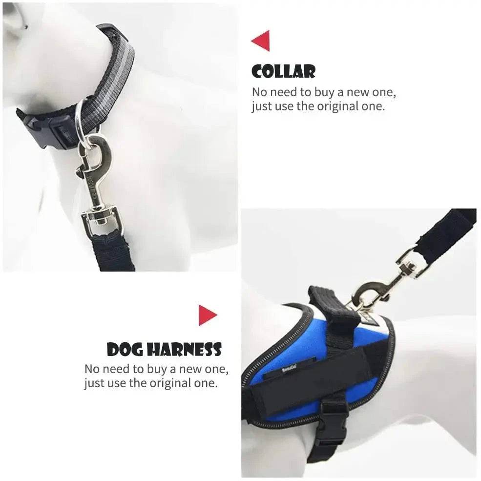 Light Blue Base Model Pet Supplies Car Seat Belt Dog Seat Belt Dog Leash Vehicle Belt Adjustable Cushioning Elastic Reflective Safety Rope for Dog Cat - TrendyPet's Zone