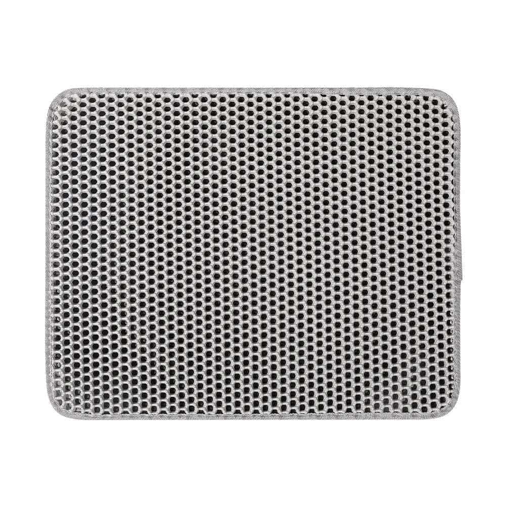 Light Gray Pet Cat Litter Mat Waterproof EVA Double Layer Trapping Kitten Litter Box Mat Clean Pad Products TRENDYPET'S ZONE