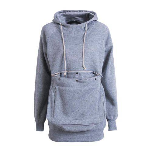 Light Gray Plain High Quality Sweatshirt Cat Dog Lovers Hoodies Kangaroo Pet Paw Ears Cuddle Pouch Pullovers - TrendyPet's Zone