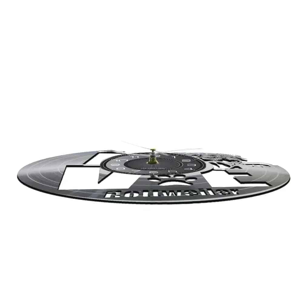 Love Rottweiler Rottie Love Home Art Decor Wall Clock (LED) Dog Breed Rottweiler Vinyl Record Wall Clock TRENDYPET'S ZONE