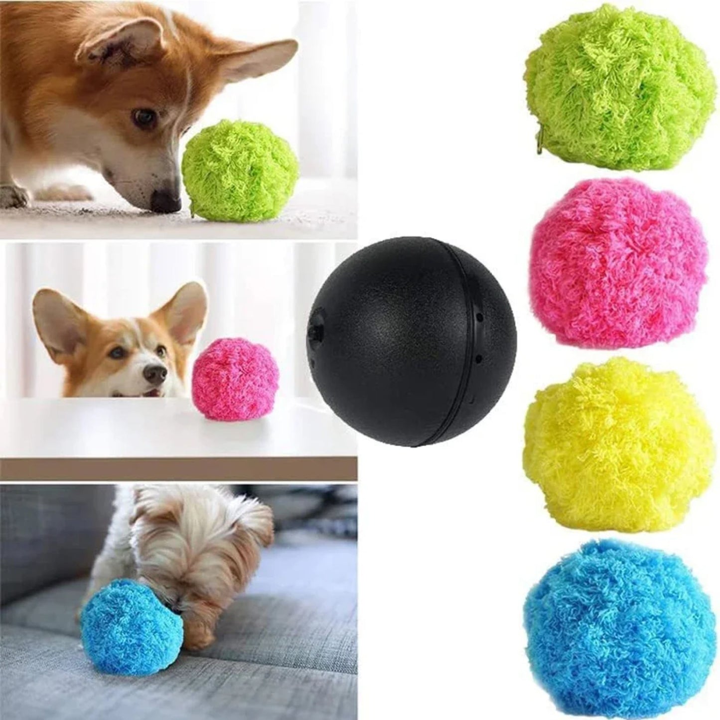 TrendyPet's Zone plush roller ball toy for cats, featuring a fun rolling design and chew-friendly surface for interactive play.