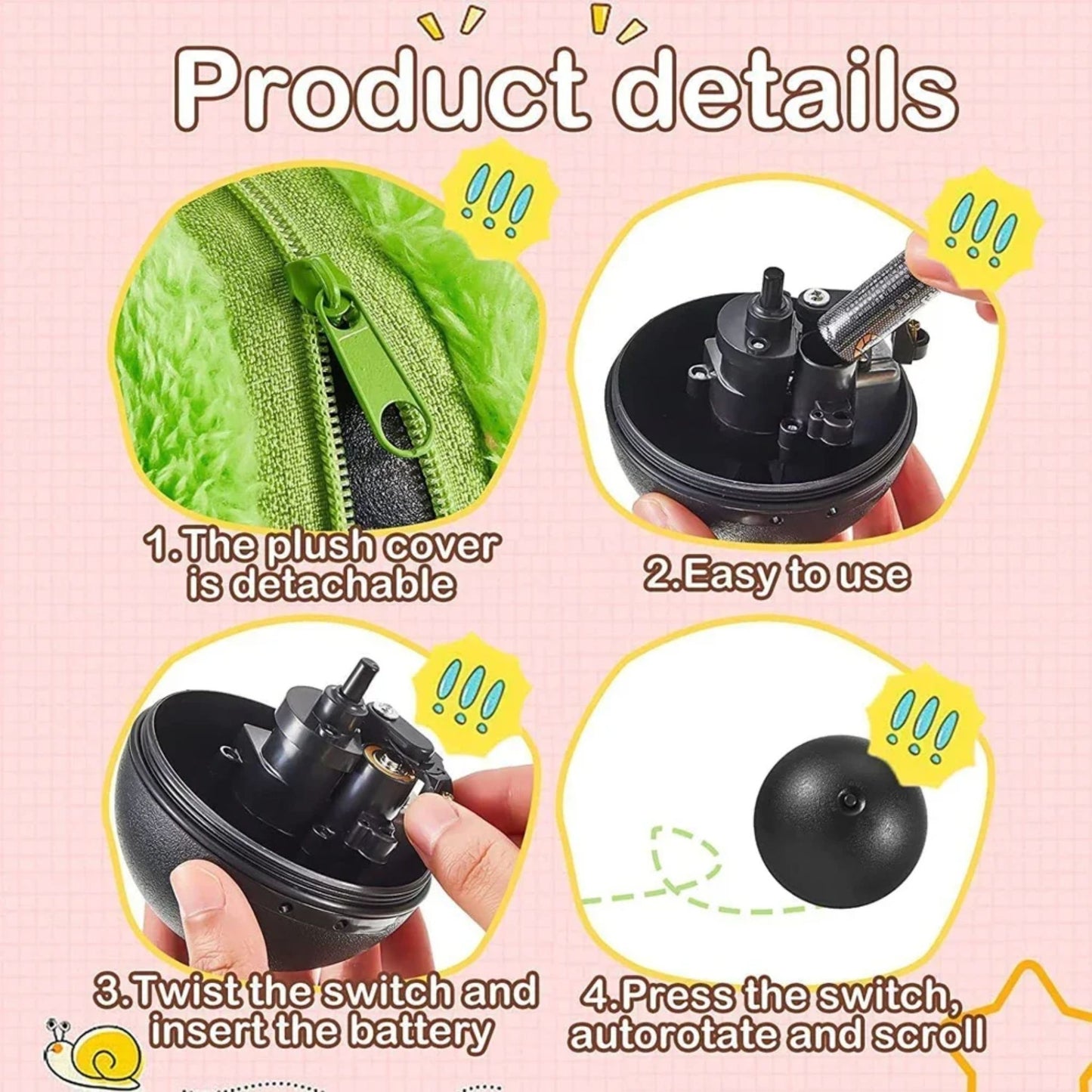TrendyPet's Zone plush roller ball toy for cats, interactive and chew-friendly with a fun rolling design for active play.