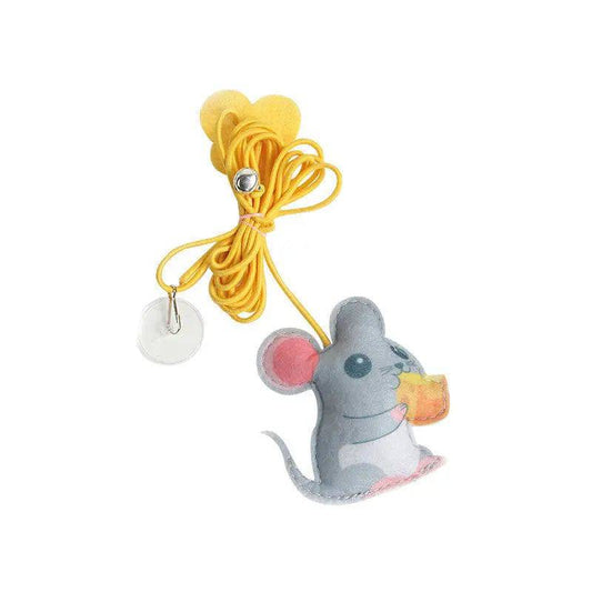 Mouse Simulation Cat Scratch Rope Interactive Retractable Hanging Toy - TrendyPet's Zone