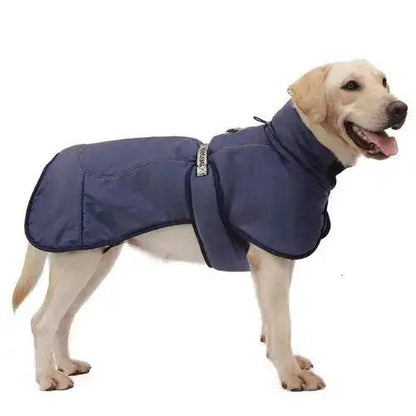 Navy Blue Big Dog Jacket Waterproof Winter Warm Clothes for Medium Large Dogs Coat Costume Outfits - TrendyPet's Zone