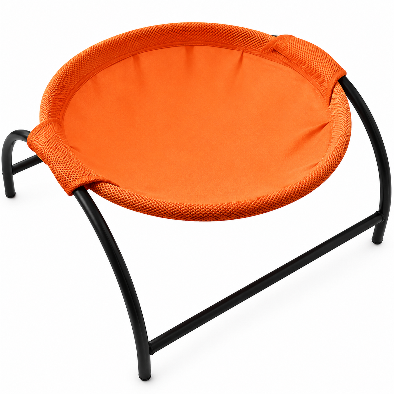 Orange cat bed hammock from TrendyPet's Zone, breathable, washable pet cot with easy assembly for indoor and outdoor use.