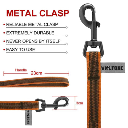 Orange Dog Leash Latex Silk Easy and Convenient Training Big Dual Color - TrendyPet's Zone