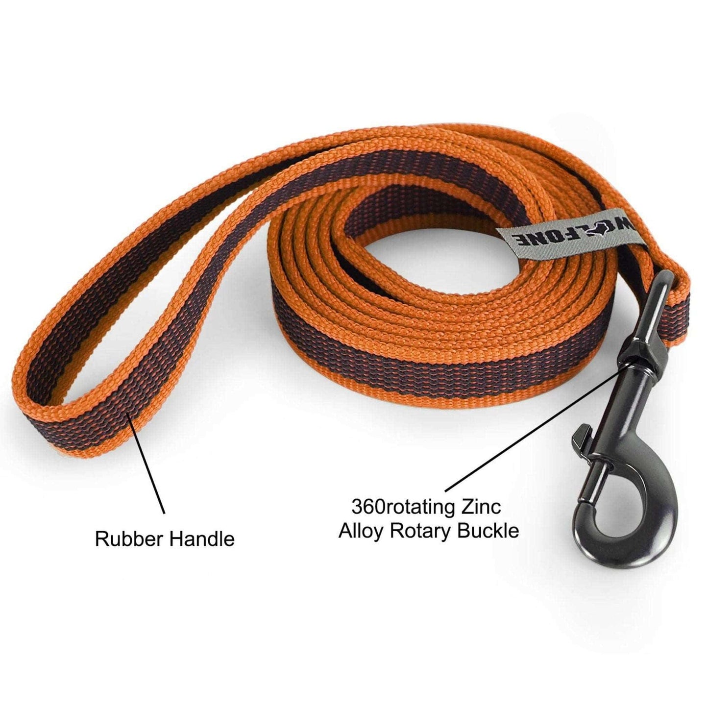 Orange Dog Leash Latex Silk Easy and Convenient Training Big Dual Color - TrendyPet's Zone