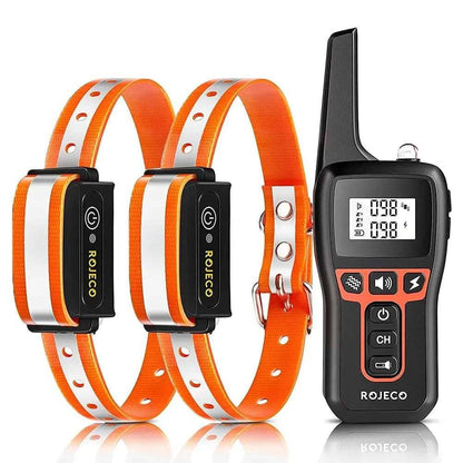 Orange Dog Training Collar with 3300FT Remote, IPX7 Waterproof Rechargeable Shock Collar, 3 Safe Training Modes, Adjustable Electronic - TrendyPet's Zone