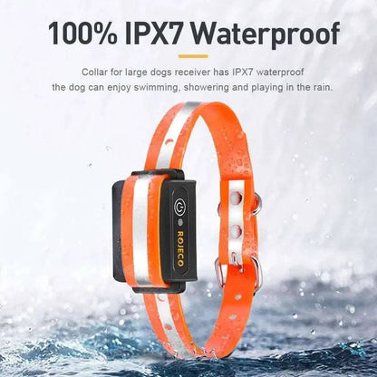 Orange Dog Training Collar with 3300FT Remote, IPX7 Waterproof Rechargeable Shock Collar, 3 Safe Training Modes, Adjustable Electronic - TrendyPet's Zone