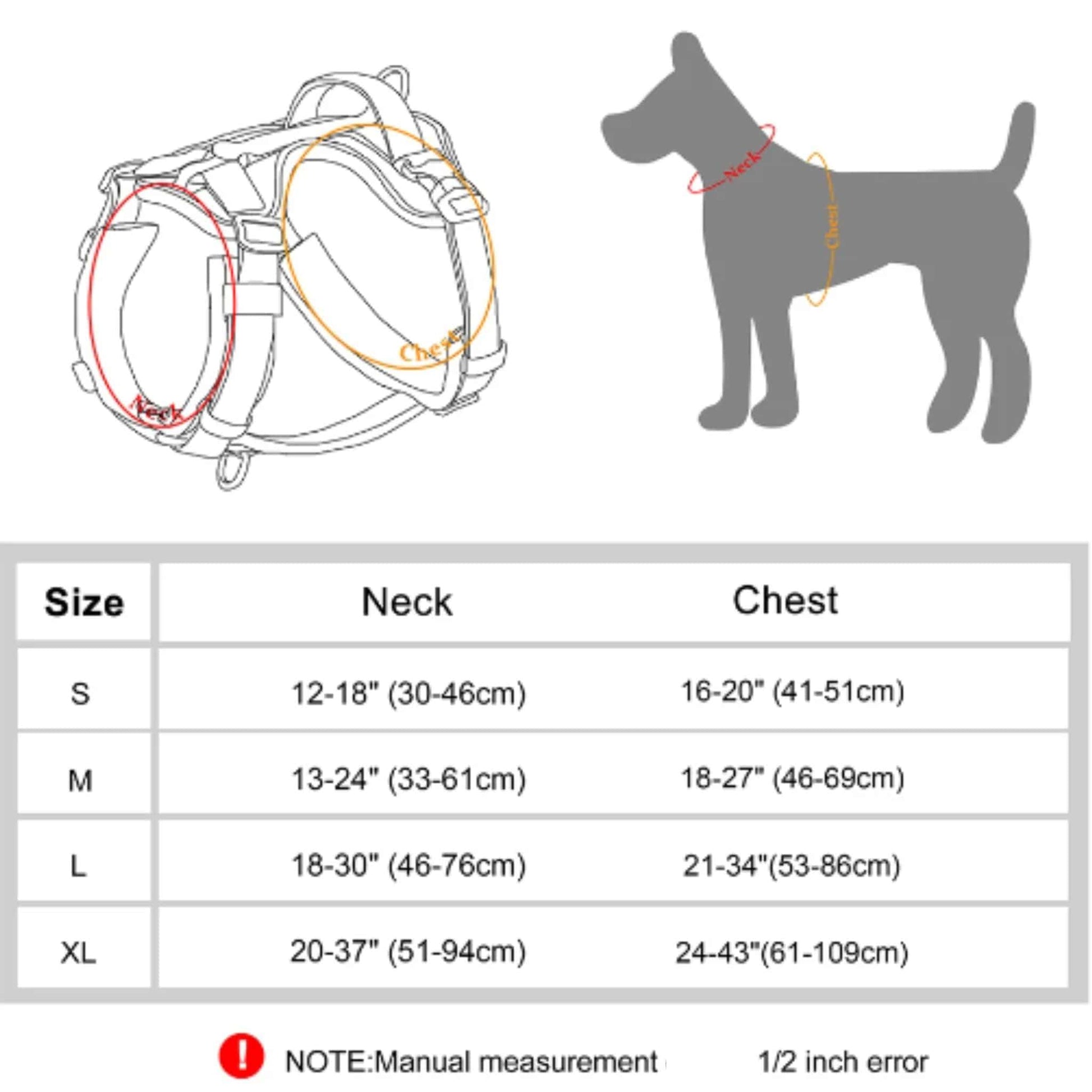 Orange No Pull Dog Harness Reflective Vest With Control Handle For Small Medium Large Dogs Walking Training Harnesses - TrendyPet's Zone