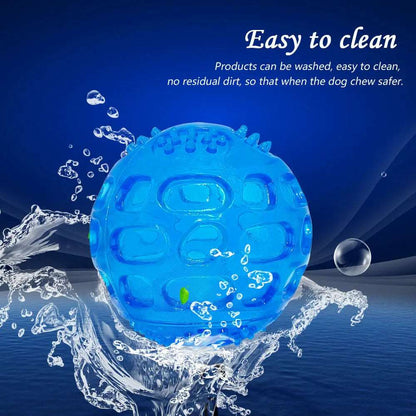 Orange Pet Dog Puppy Sounding Toy Squeaky Tooth Cleaning Ball Playing Pet Teeth Chew Rubber Toy Float Funny Pet Dental Care Accessories - TrendyPet's Zone
