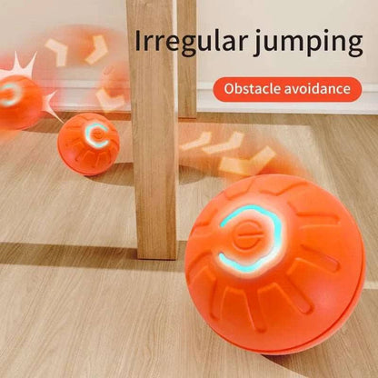 Orange Smart Dog Toy Ball Electronic Interactive Pet Moving Ball USB Automatic Bouncing for Puppy - TrendyPet's Zone