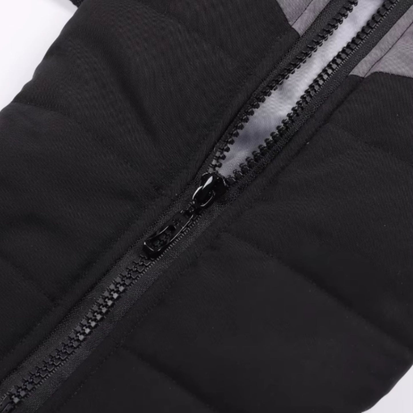 Black warm dog coat with harness, ideal for autumn and winter, waterproof and suitable for cold weather from TrendyPet's Zone.