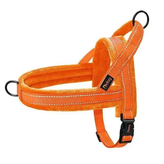 Orange Warm Harness Vest Winter Soft Padded Pet Training Adjustable For Small Large Dog Puppy - TrendyPet's Zone