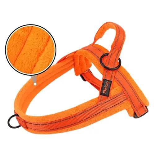 Orange Warm Harness Vest Winter Soft Padded Pet Training Adjustable For Small Large Dog Puppy - TrendyPet's Zone
