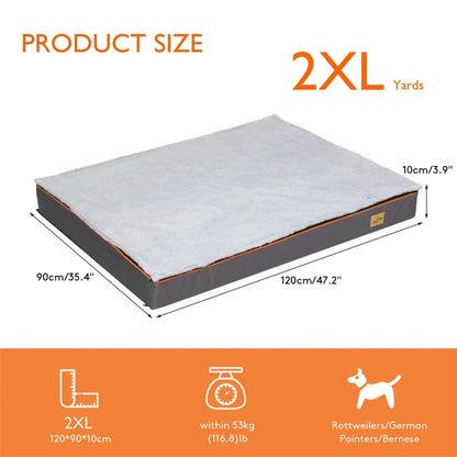 Orthopedic Dog Bed Kennel Memory Foam Waterproof Pet Bed with Removable Washable Cover Nonskid Bottom Joint Relief, Sizes M - 3XL TrendyPet's Zone