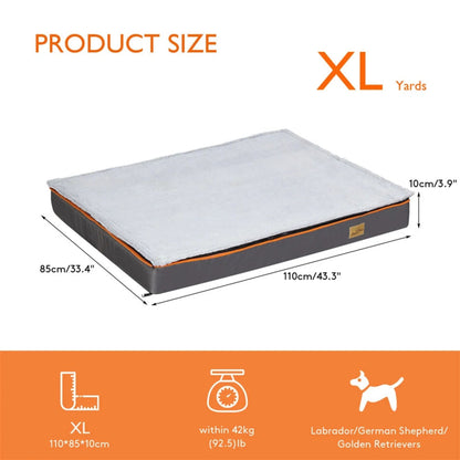 Orthopedic Dog Bed Kennel Memory Foam Waterproof Pet Bed with Removable Washable Cover Nonskid Bottom Joint Relief, Sizes M - 3XL TrendyPet's Zone