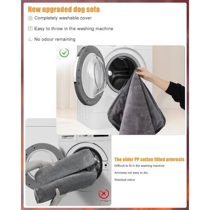 Orthopedic Dog Beds Dog Waterproof Bed with Sides Non-Slip Bottom Couch Puppy Bed Removable And Washable, Sizes XS - 2XL Plus - TrendyPet's Zone