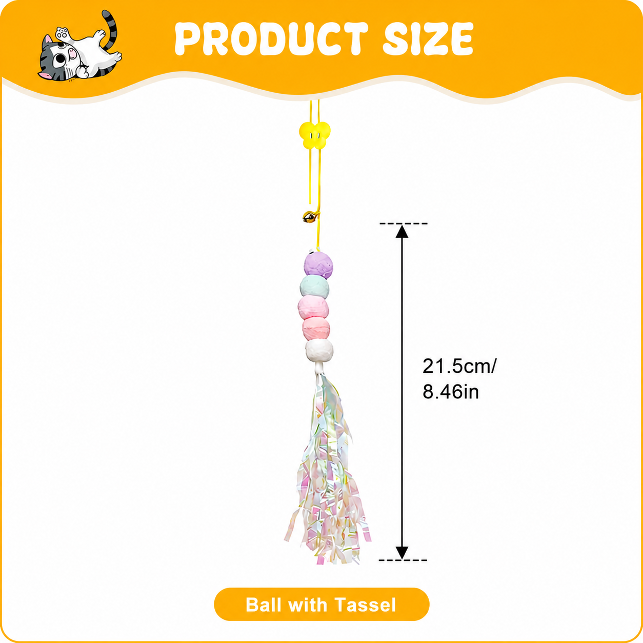 Paper caterpillar simulation cat scratch rope hanging toy by TrendyPet's Zone, designed for interactive feline play.
