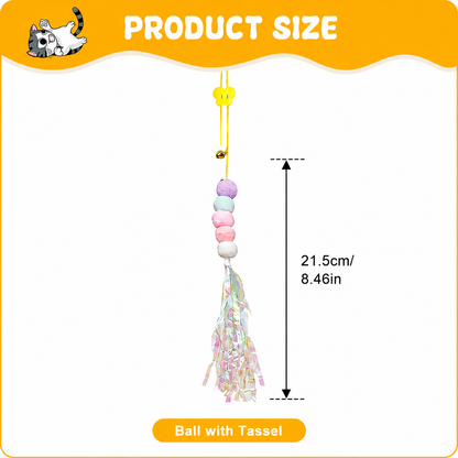 Paper caterpillar simulation cat scratch rope hanging toy by TrendyPet's Zone, designed for interactive feline play.