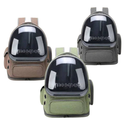 Gray Pet Backpack Astronaut Transparent Carrying Bag For Cat Puppy Breathable Kitten Outdoor Bags Space Capsule Package TRENDYPET'S ZONE