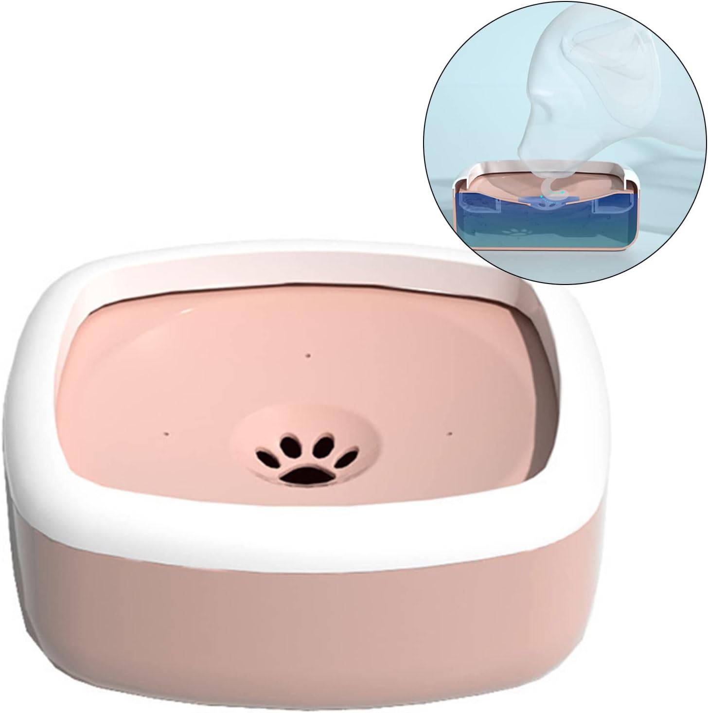 Pink 1L Pet Floating Water Bowl For Cat Dog No-Spill Large Capacity Slow Water Feeder Dispenser - TrendyPet's Zone